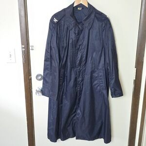 Vintage 1969 USAF Raincoat 42R Blue Officer Colonel Rank w Rain Cover